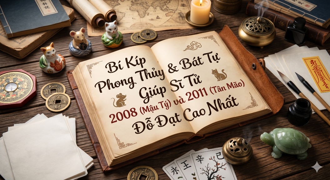 Bí Kíp Phong Thủy & Bát Tự Cấp Tốc Giúp Sĩ Tử 2008 (Mậu Tý) và 2011 (Tân Mão) Đỗ Đạt Cao Nhất