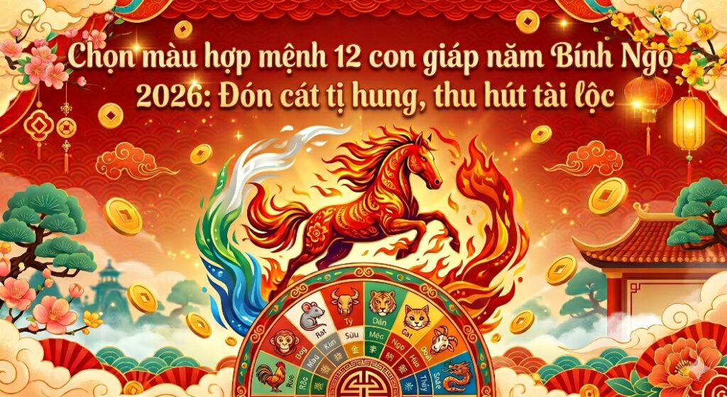 Chọn màu hợp mệnh 12 con giáp năm Bính Ngọ 2026: Đón cát tị hung, thu hút tài lộc