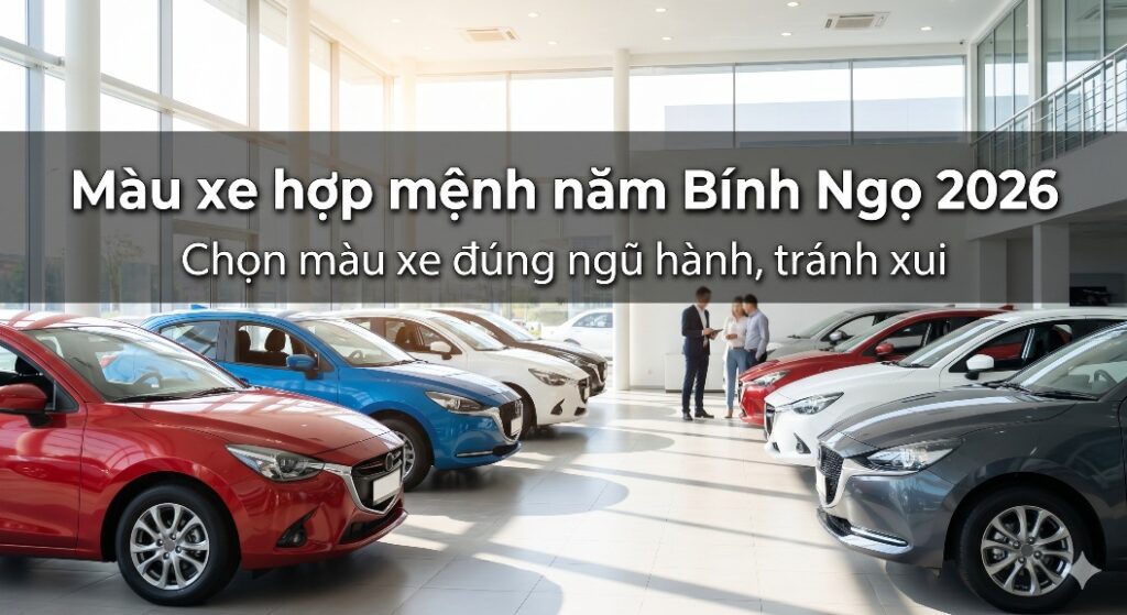 Màu xe hợp mệnh năm Bính Ngọ 2026 — Chọn màu xe đúng ngũ hành, tránh xui