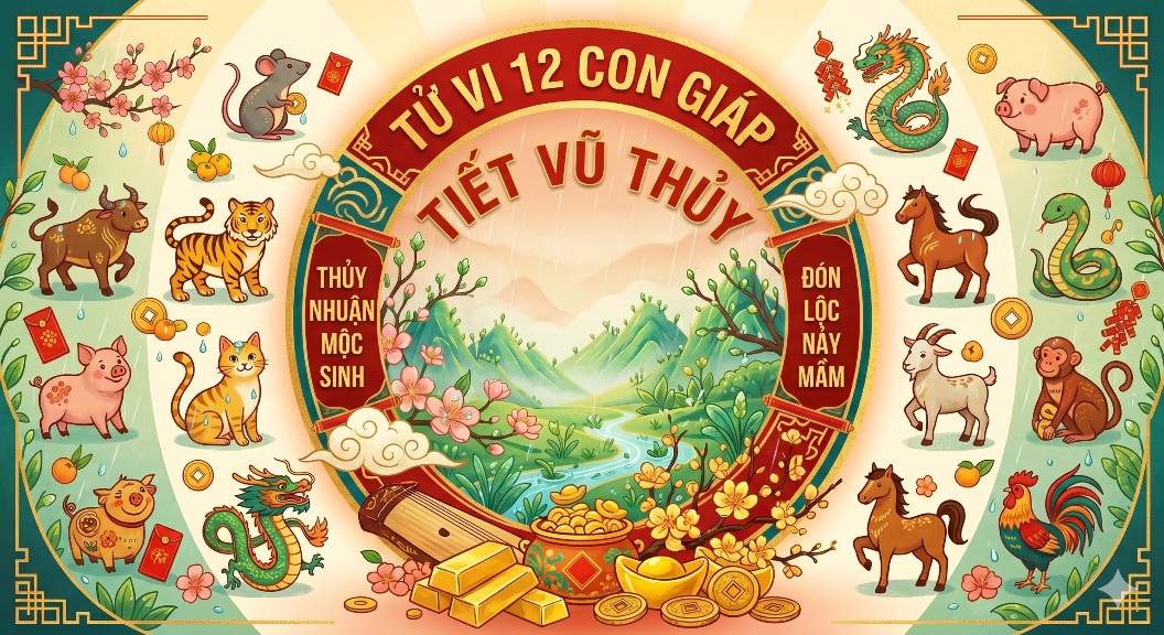 Tử Vi 12 Con Giáp Tiết Vũ Thủy: Thủy Nhuận Mộc Sinh, Đón Lộc Nảy Mầm