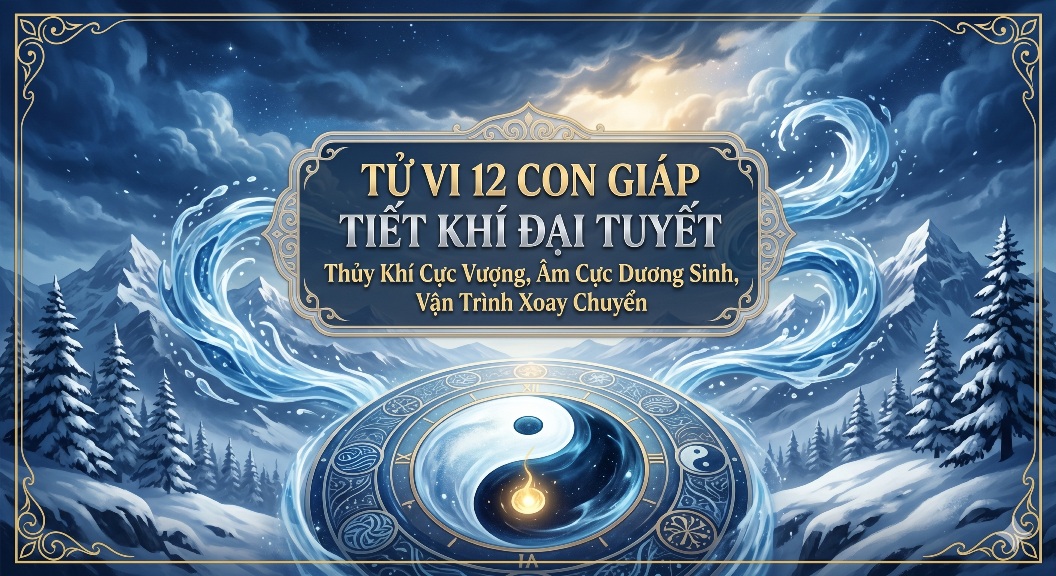 Tử Vi 12 Con Giáp Tiết Khí Đại Tuyết: Thủy Khí Cực Vượng, Âm Cực Dương Sinh, Vận Trình Xoay Chuyển