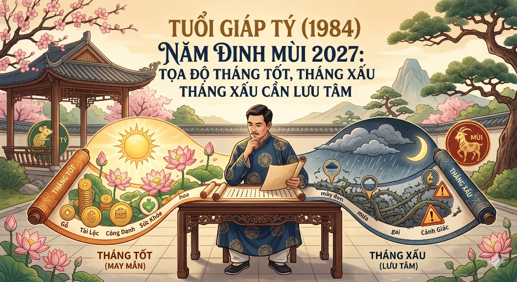 Bức Tranh Cát Hung Tuổi Giáp Tý (1984) Năm Đinh Mùi 2027: Tọa Độ Tháng Tốt, Tháng Xấu Cần Lưu Tâm